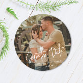 Invitation Photo simple moderne Enregistrer la date Code QR M