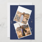 Invitation Photo simple moderne Marine Blue Graduation Party (Dos)