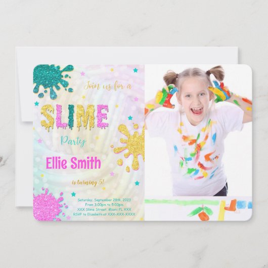 Invitation photo Slime (Devant)