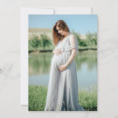 Invitation Photo Snowflakes Pine Trees Winter Baby Shower (Dos)