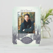 Invitation photo Snowy Landscape (Debout devant)