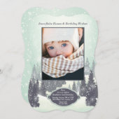 Invitation photo Snowy Landscape (Devant / Derrière)