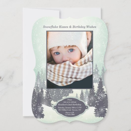 Invitation photo Snowy Landscape (Devant)