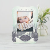 Invitation photo Snowy Landscape (Debout devant)