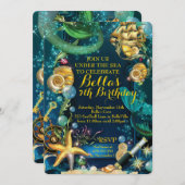 Invitation Photo sous l'Invitation du Parti des sirènes du pi (Devant / Derrière)