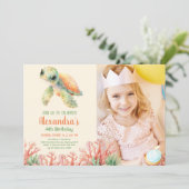 Invitation Photo Sous L'Océan Marin Anniversaire (Debout devant)