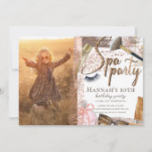 Invitation Photo Spa Anniversaire Luxe Safari design Invitati (Devant)