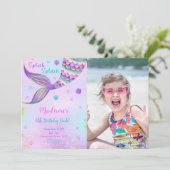 Invitation photo Splish Splash Mermaid (Debout devant)