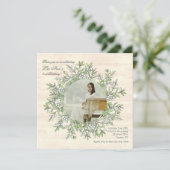 Invitation photo Spring Berry Wreath (Debout devant)