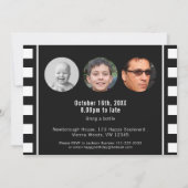 Invitation Photo ssh men noir blanc 30e anniversaire 4 photos (Dos)