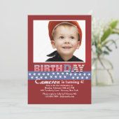 Invitation photo Stars and Stripes (Debout devant)