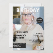 Invitation Photo Stylish Magazine Couverture pour son 93e ann (Devant)