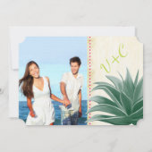 Invitation Photo Succulente Aloe Pink Lime Hydrangea Mariage (Dos)