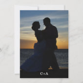 Invitation Photo Summer Ocean Elegant Chic Mariage Dans (Dos)