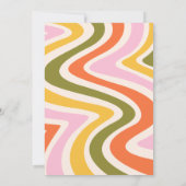 Invitation Photo Sun Rainbow Retro Boho Wavy 1er anniversaire (Dos)