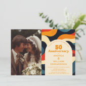 Invitation Photo super du 50e anniversaire du Mariage des ann (Debout devant)