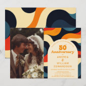 Invitation Photo super du 50e anniversaire du Mariage des ann (Devant / Derrière)