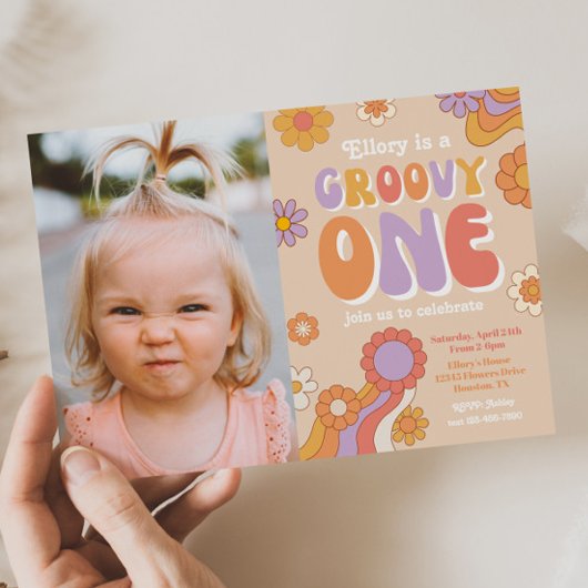 Invitation photo super | Hippie Anniversaire