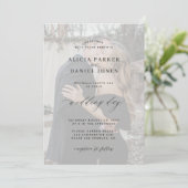 Invitation Photo superposition simple élégant mariage moderne (Debout devant)