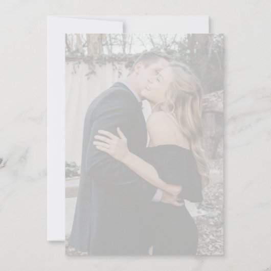 Invitation Photo superposition simple élégant mariage moderne (Dos)