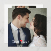 Invitation Photo sur mesure du Mariage du coeur (Devant / Derrière)