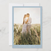 Invitation photo sur mesure sceau de cire bleu poussiéreux ét (Dos)