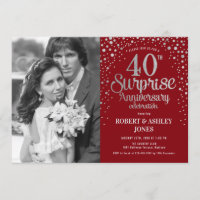 Photo Surprise 40e Anniversaire - Rouge Rubis Arge