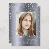 Invitation Photo Surprise Anniversaire de la fête diamants d' (Devant / Derrière)