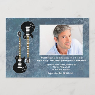 Invitation photo surprise de deux guitares