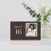Invitation photo Sweet 16 (Debout devant)