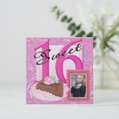 Invitation photo Sweet 16 (Debout devant)
