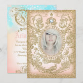 Invitation Photo Sweet 16 Il était une fois Princesse (Devant / Derrière)