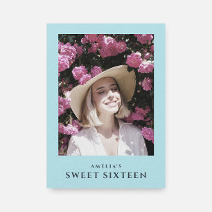 Invitation Photo Sweet 16 Modern Pastel Anniversaire
