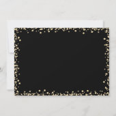 Invitation Photo Sweet 16 Parties scintillant moderne Black G (Dos)