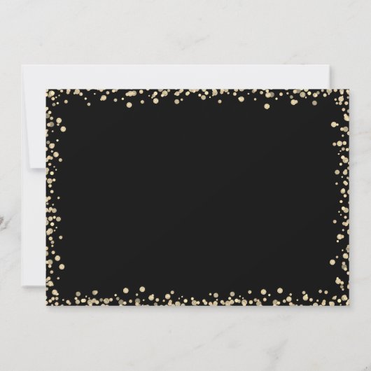 Invitation Photo Sweet 16 Parties scintillant moderne Black G (Dos)