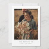 Invitation Photo texte blanc et élégant Mariage de code QR (Devant)