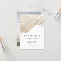 Photo Texture Gold Foil Enregistrer La Date Invita