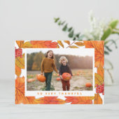 Invitation Photo Thanksgiving (Debout devant)