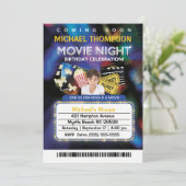 Invitation Photo Théâtre Film Marquee Anniversaire (Debout devant)