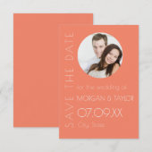 Invitation Photo tonale orange du coucher de soleil moderne E (Devant / Derrière)