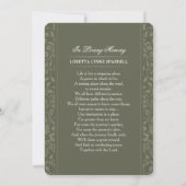 Invitation photo Touch of Gold Floral Memorial Ser (Dos)