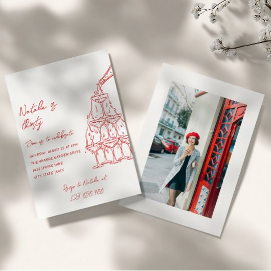 Invitation Photo Tour Champagne Trente Anniversaire