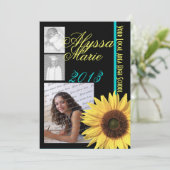 Invitation Photo Tournesol Tri (Debout devant)