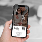 Invitation Photo tout dans un code QR rsvp détails mariage