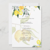 Invitation PHOTO TOUT-EN-1 OVERLAY Mariage de citrons Inviter (Dos)