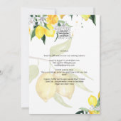 Invitation PHOTO TOUT-EN-1 OVERLAY Mariage de citrons Inviter (Dos)