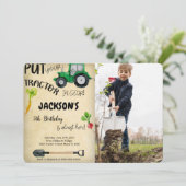 Invitation photo tracteur (Debout devant)