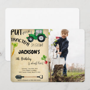 Invitation photo tracteur