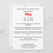 Invitation Photo Trading Card Baseball Anniversaire (Dos)