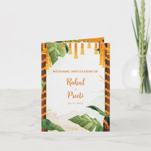 Invitation Photo traditionnelle Mariage indien Hindu Ganesh